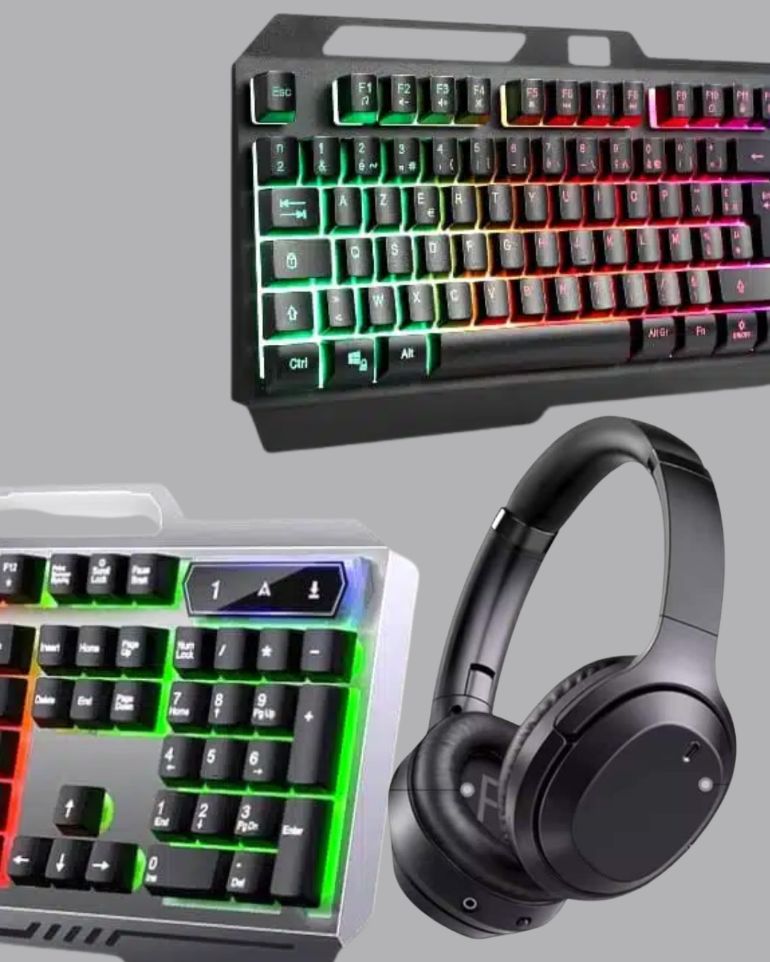 Gaming Set Işıklı Klavye Mouse + Bluetooth 5.2 Kulaklık Oyuncu Paketi