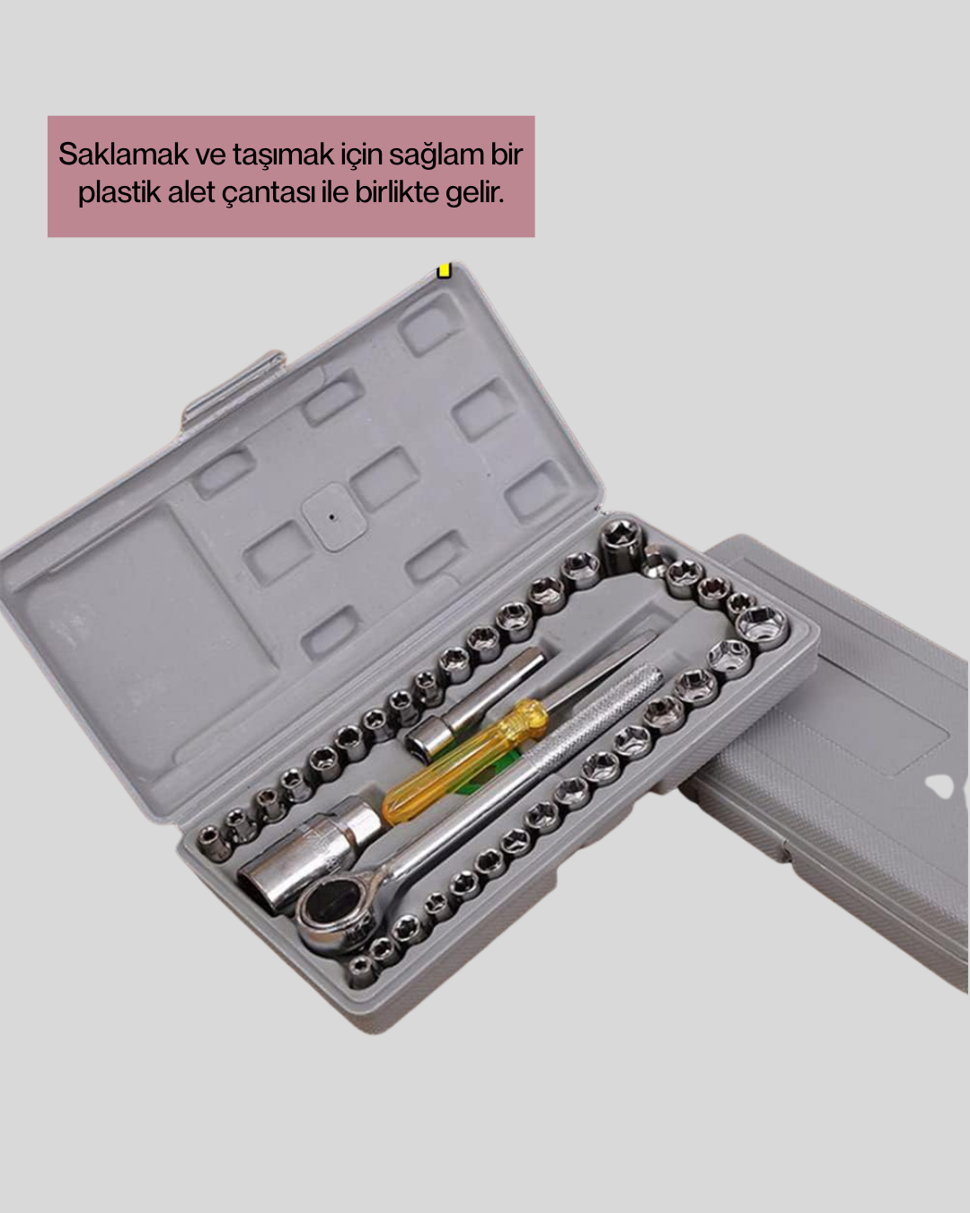 40 Parça Cırcır Lokma Anahtar Seti Profesyonel Kullanım