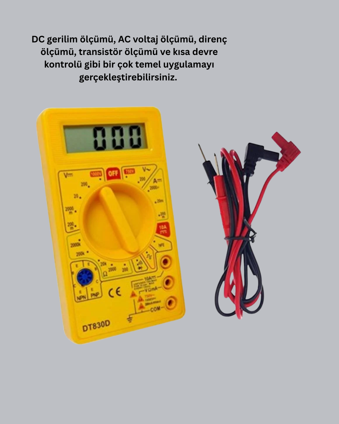 LCD Ekranlı Dijital Ölçü Aleti Ev ve Atölye Kullanımı