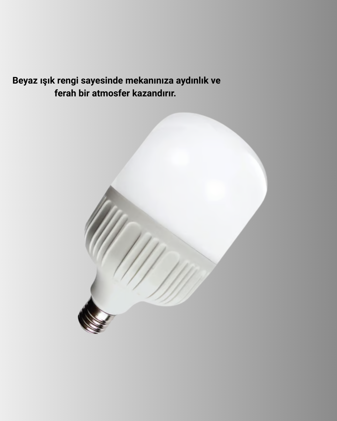 Enerji Tasarruflu Şarjlı LED Ampul 30W Beyaz Işık