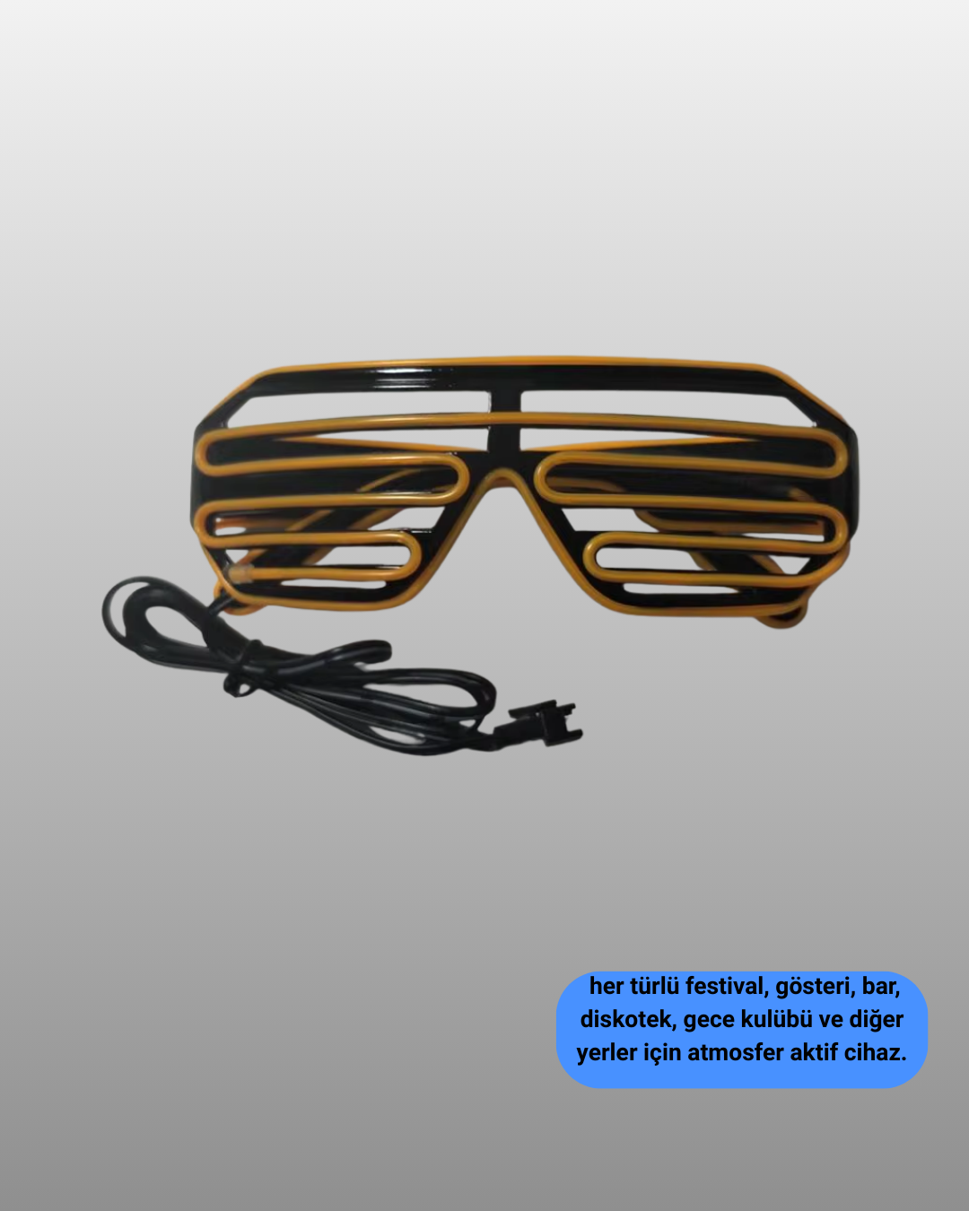 Gece Eğlencelerine Özel Renkli LED Işıklı Gözlük