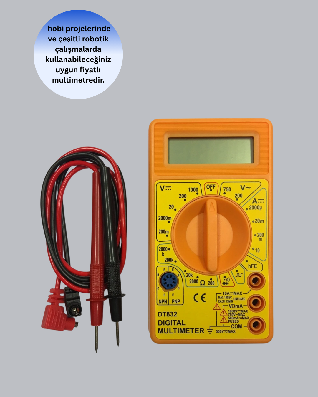 LCD Ekranlı Dijital Ölçü Aleti Ev ve Atölye Kullanımı