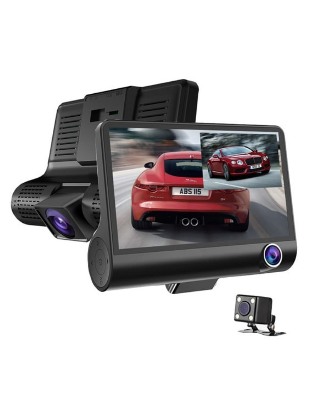 Araç DVR Kamera Çift Lensli 4 İnç Ekranlı G Sensörlü