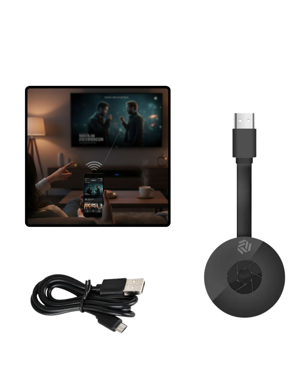 Wireless Display HDMI Adaptör Telefon Laptop TV Yansıtma
