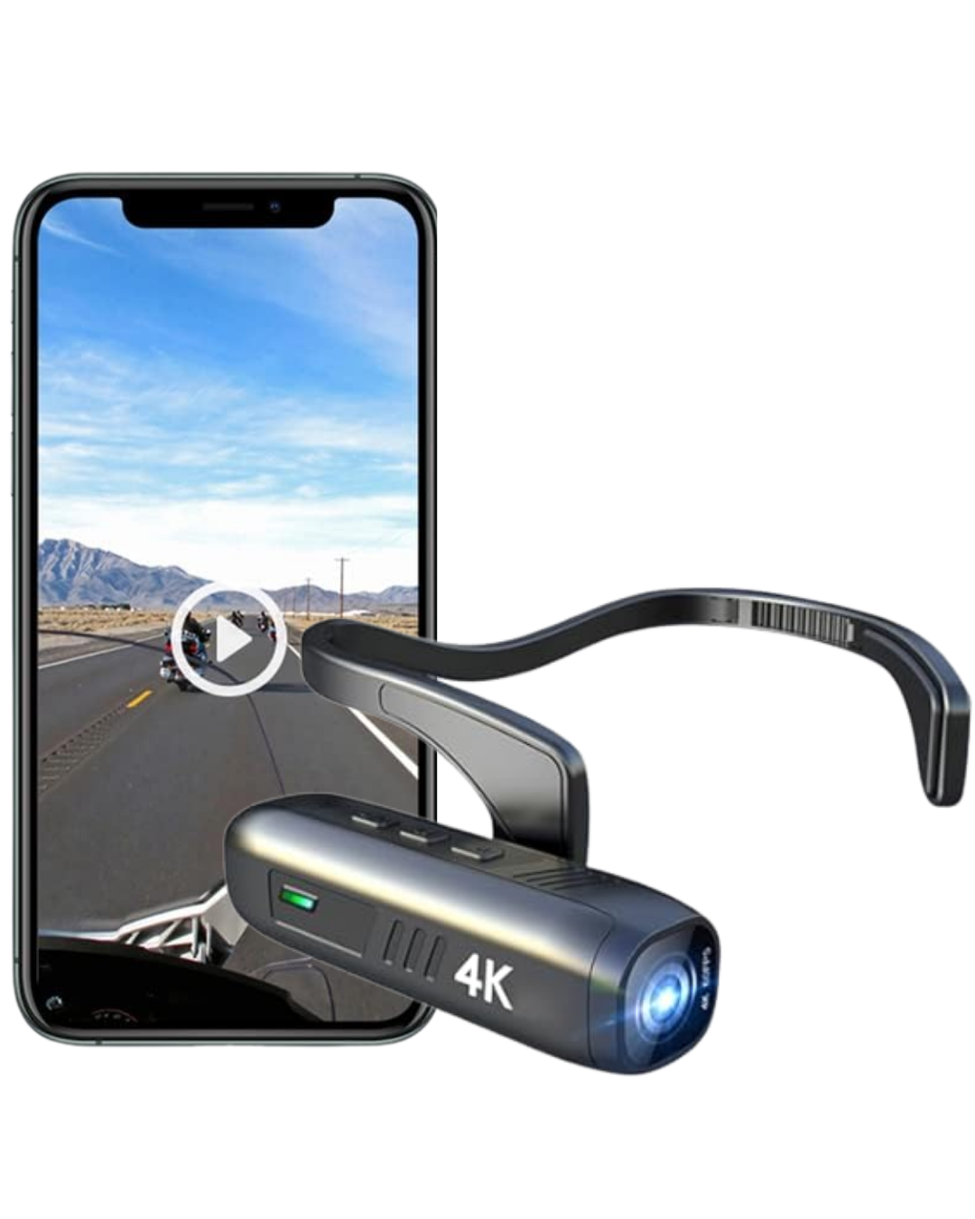 Mini Giyilebilir Vlog Kamera WiFi Uygulama Kontrol 4K Video Kayıt