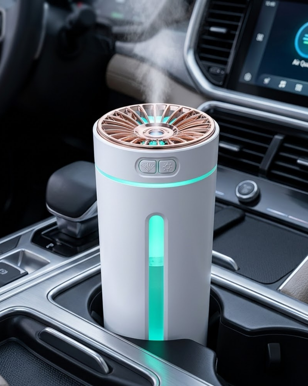 Araç İçi Hava Nemlendirici 5 Esans Hediyeli LED Işıklı USB Buhar Makinesi