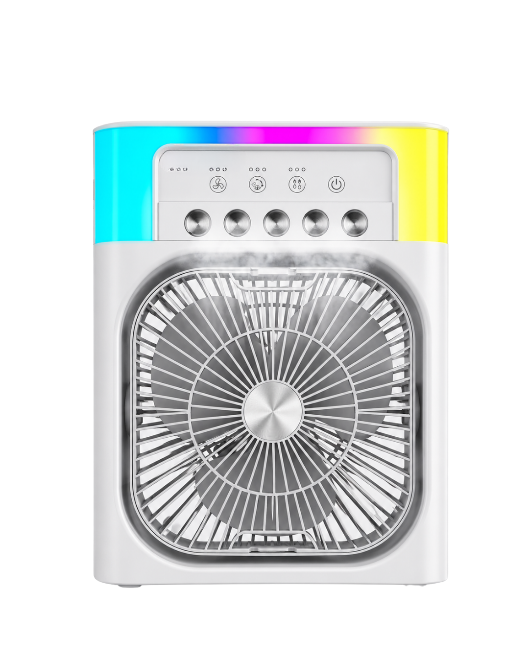 Su Püskürtmeli Mini Klima Fan USB Şarjlı Masaüstü Soğutucu RGB Işıklı
