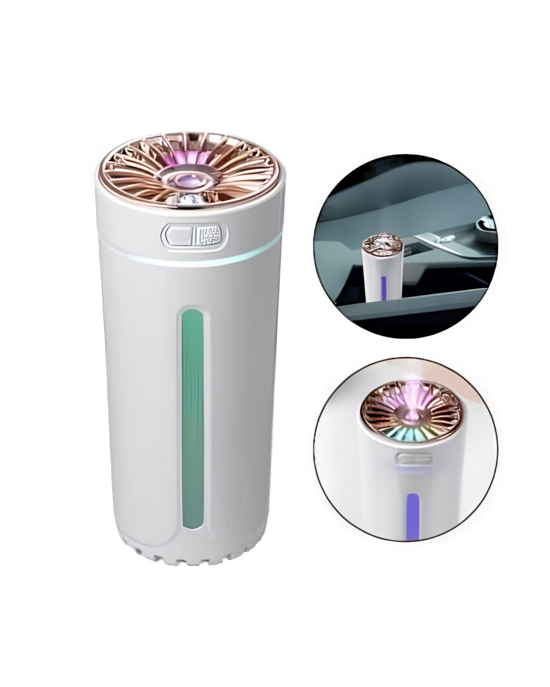USB Araç Nemlendirici 5 Esans Hediyeli Renkli Işıklı Mini Difüzör