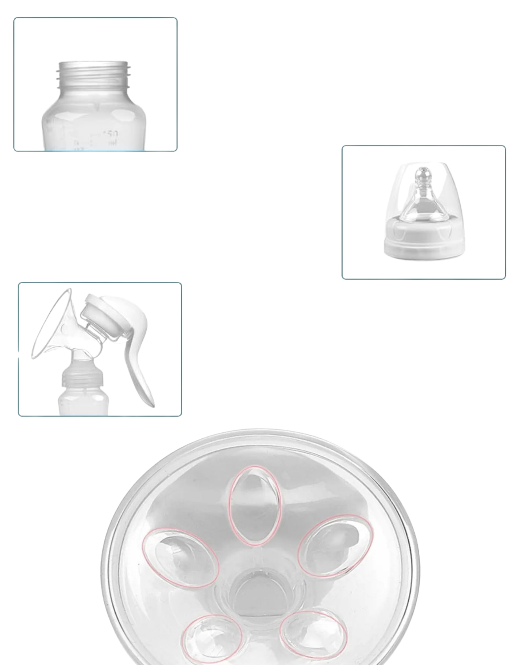 BPA İçermez Manuel Anne Sütü Pompası Biberon Başlıklı Ergonomik