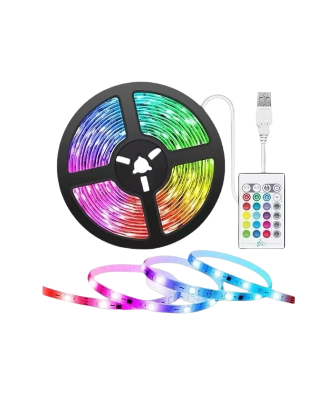 5 Metre RGB LED Şerit Kumandalı 5050 Renk Değiştiren LED Strip