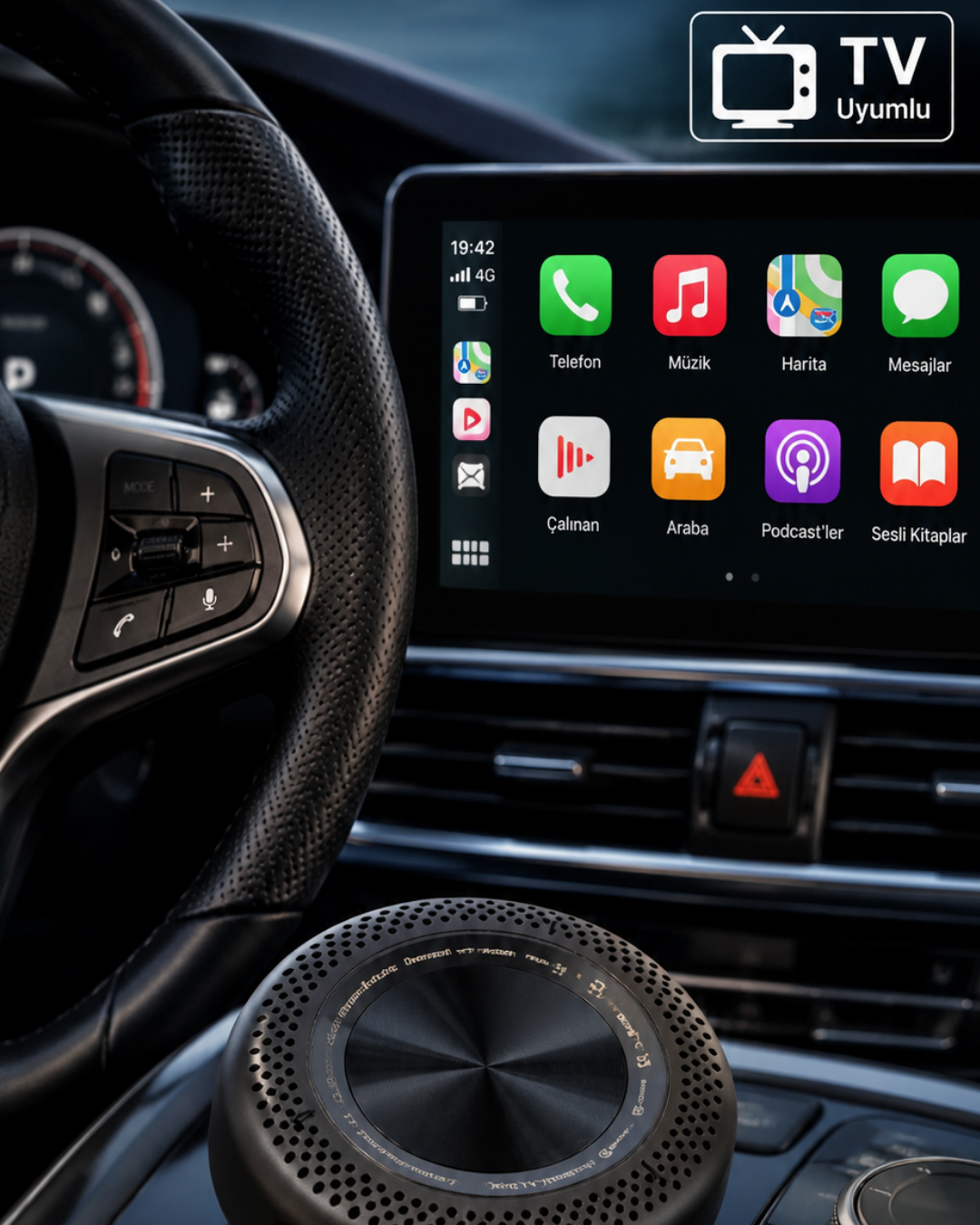 Sim Kart Takılabilen CarPlay Android Auto TV Stick 4G Destekli Medya Kutusu