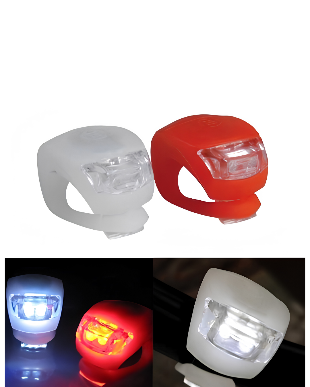 LED Bisiklet Işığı 2li Set Kırmızı Beyaz Çakar Lamba Seti