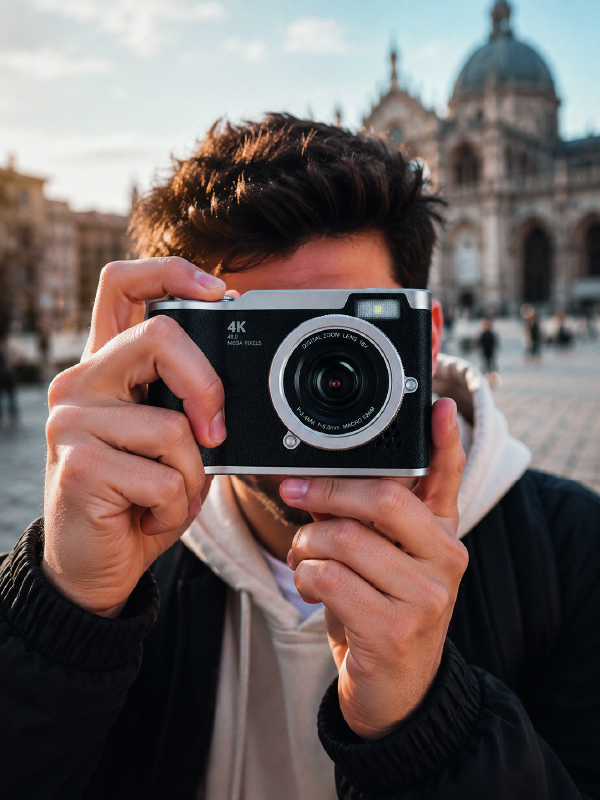 48 MP Dijital Kamera 4K Video Çekim Özellikli Kompakt Tasarım