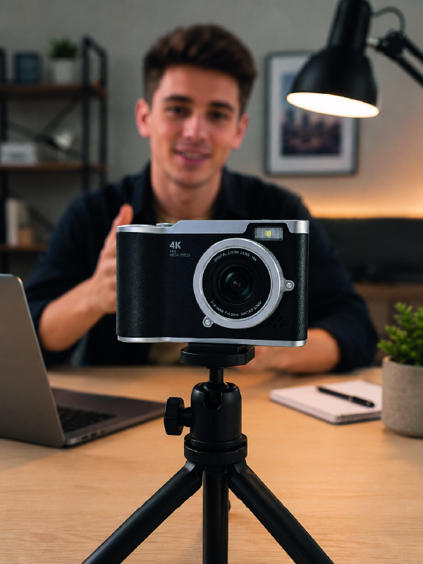 48 MP Dijital Kamera 4K Video Çekim Özellikli Kompakt Tasarım