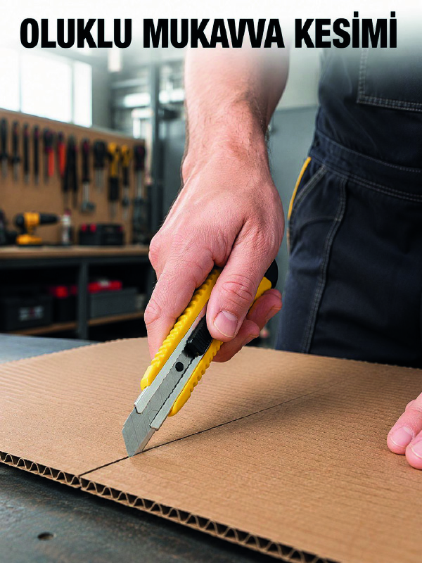 Metal Gövdeli 5’li Falçata Seti Profesyonel Maket Bıçağı Karton Koli  Kesici