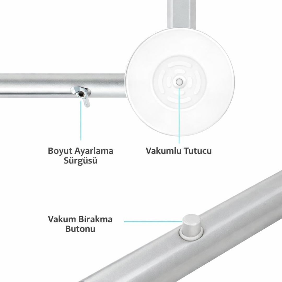 WEKO 32- 80 VAKUMLU ALÜMİNYUM PANEL TAŞIYICISI (EKRAN PANEL VANTUZ)