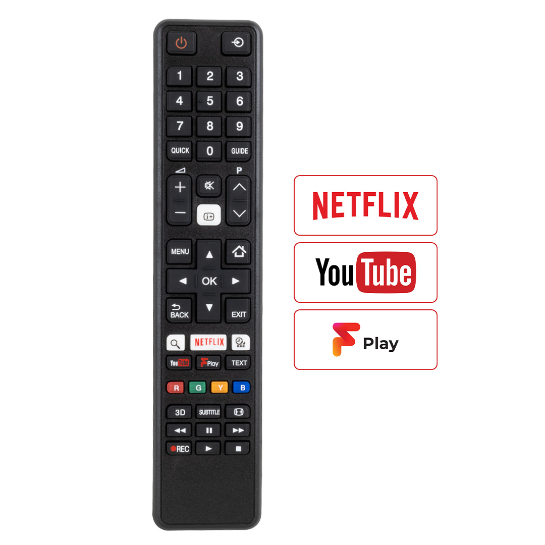 WEKO KL TOSHIBA CT-8069 NETFLIX*YOUTUBE TUŞLU SİYAH LCD LED TV KUMANDA