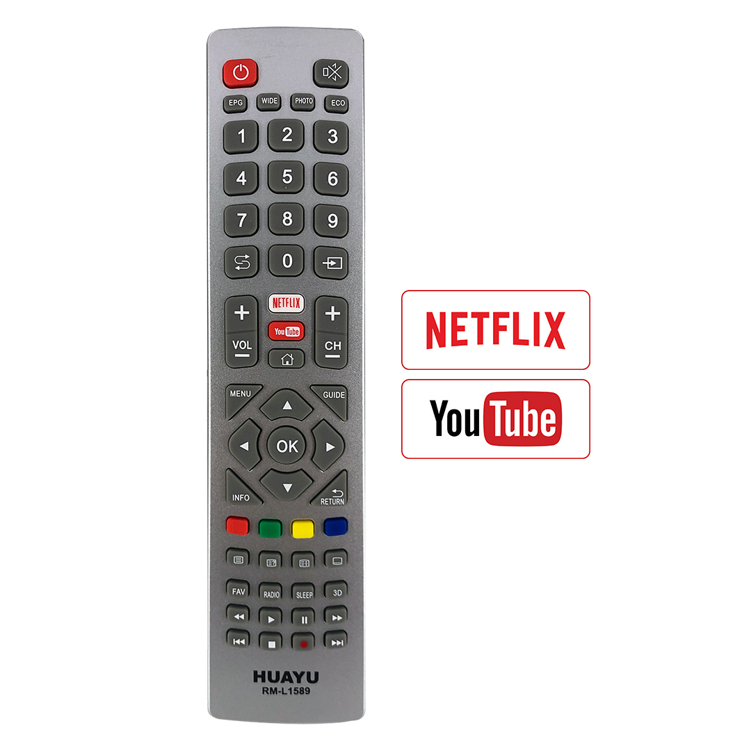 HUAYU KL RM-L1589 SHARP AQUOS NETFLIX-YOUTUBE TUŞLU LCD LED TV UNIVERSAL KUMANDA