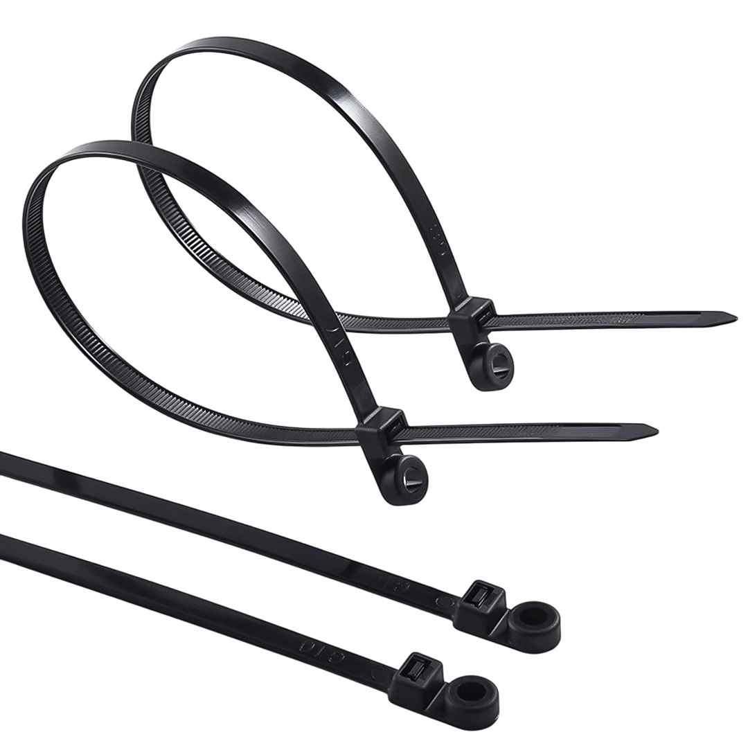 POWERMASTER PM-26328 DELİKLİ SİYAH KABLO BAĞI 3.6X200MM (100LÜ PAKET)