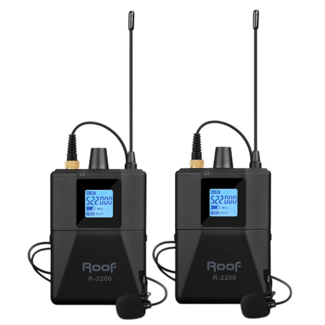 ROOF R-2200 UHF 2 YAKA KABLOSUZ TELSİZ MİKROFON SETİ
