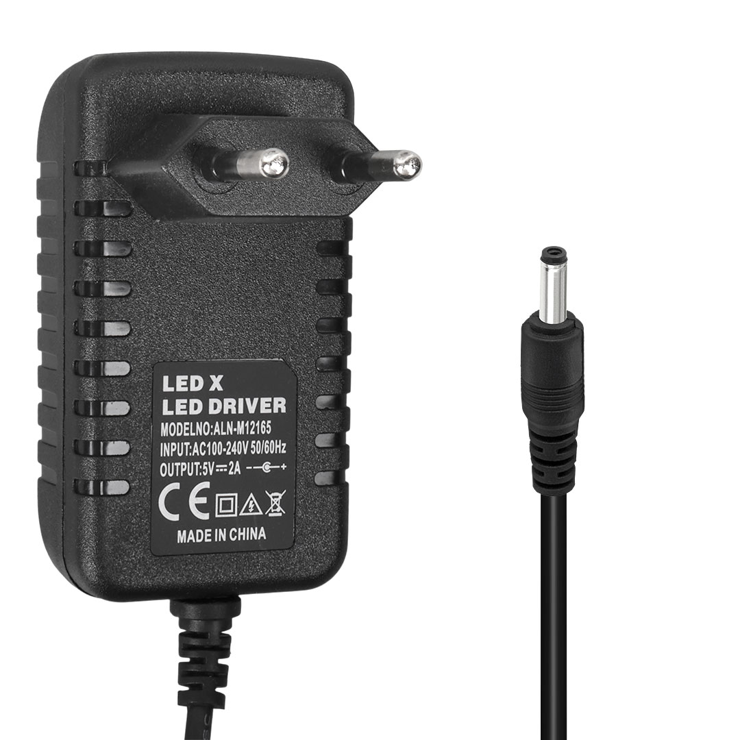 POWERMASTER PM-31667 5 VOLT - 2 AMPER 3.5*1.35 MM UÇLU PLASTİK KASA PRİZ TİPİ ADAPTÖR (ANDROID BOX İÇİN)
