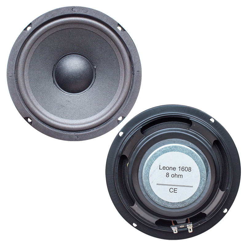 LEONE 1608 16 CM 8 OHM TWEETERSIZ TEKLİ METAL ÇERÇEVELİ HOPARLÖR (BASS HOPARLÖR)