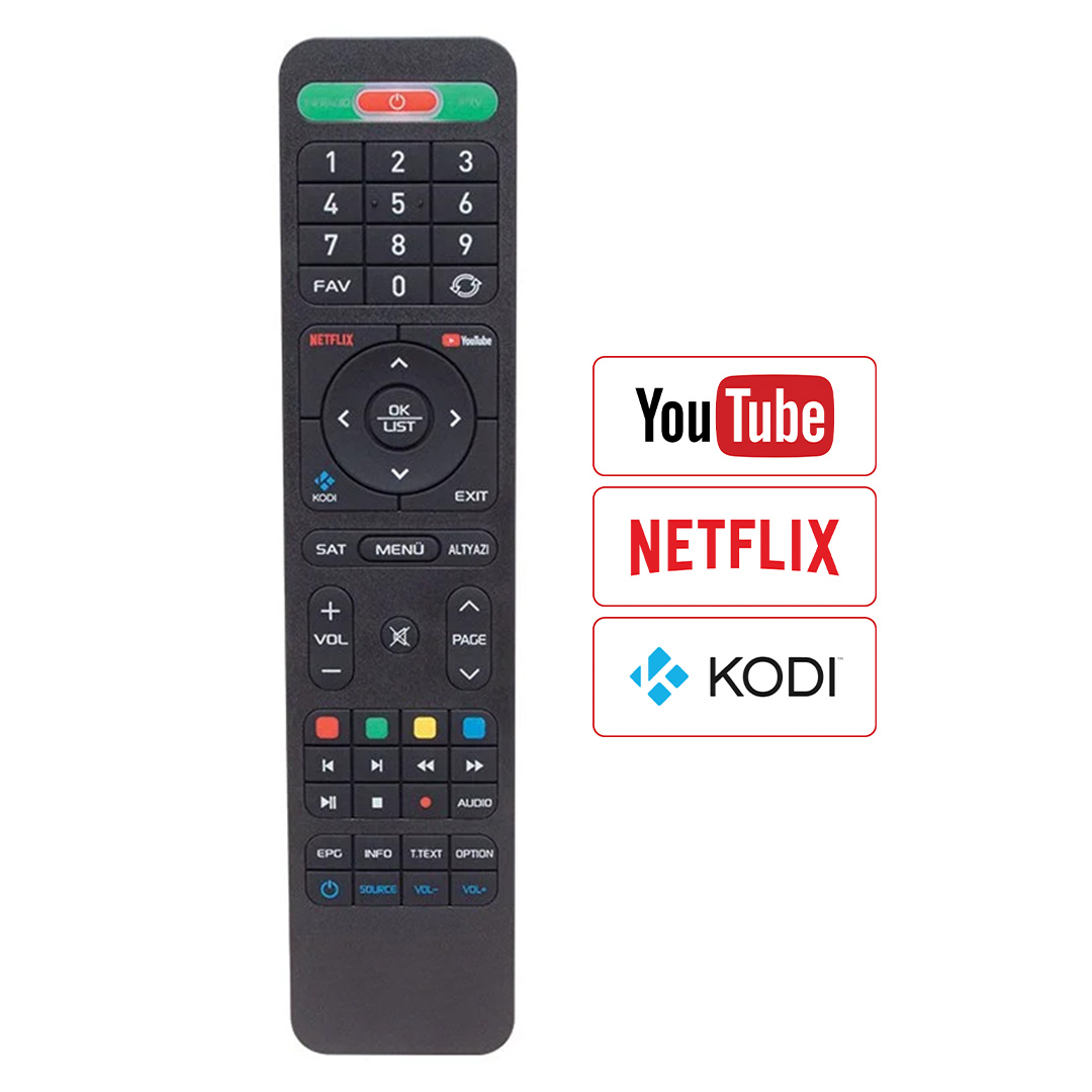 WEKO KR HIREMCO TURBO 4K NETFLIX-YOUTUBE TUŞLU HD UYDU KUMANDASI (4181=16923) (40064=4181)