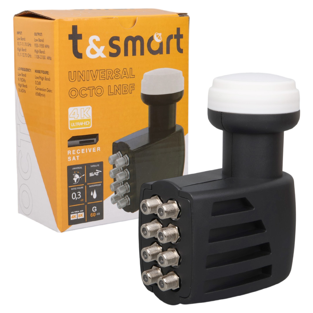 TSMART ULTRA HD 4K UNIVERSAL OCTO SEKİZLİ LNB 0.3DB