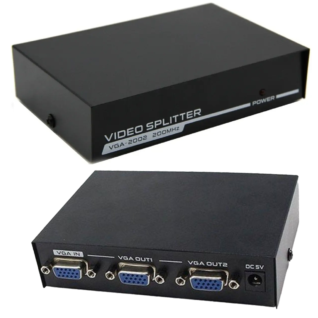 POWERMASTER PM-2502A 2 PORT 250 MHZ 1920X1440 VGA SPLITTER DAĞITICI