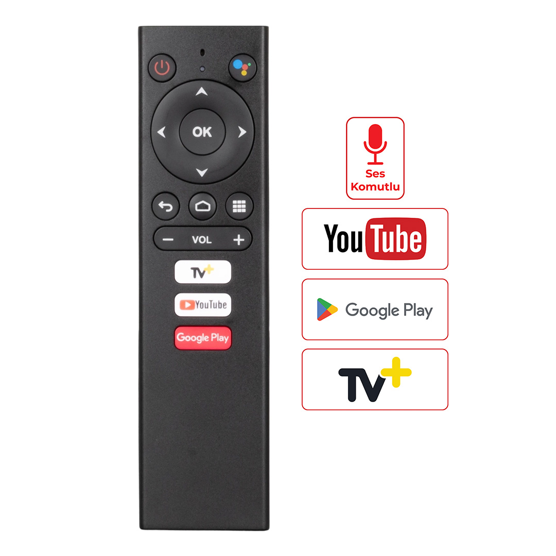 WEKO KR TURKCELL TV+ READY STICK YOUTUBE-GOOGLE PLAY TUŞLU SES KOMUTLU KUMANDA