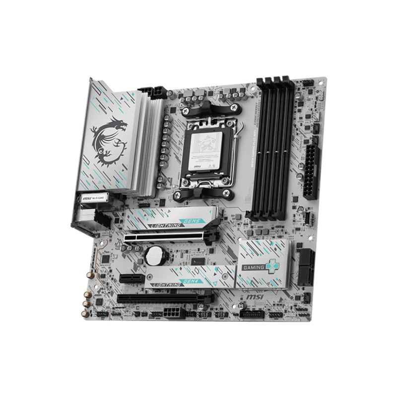 MSI B850M GAMING PLUS WIFI DDR5 8200MHZ 1XHDMI 1XDP 2XM.2 AM5 MATX (AMD AM5 9000/8000/7000 SERİLERİ İLE UYUMLU) 