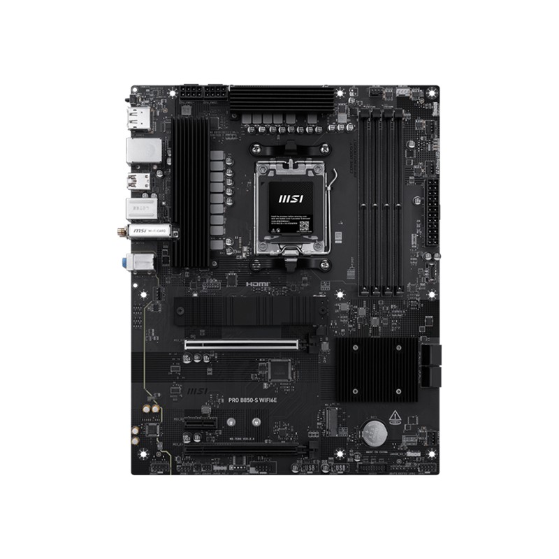 MSI PRO B850-S WIFI6E DDR5 8200MT/S 1XHDMI 1XDP 2XM.2 AM5 ATX (AMD AM5 9000/8000/7000 SERİLERİ İLE UYUMLU) 