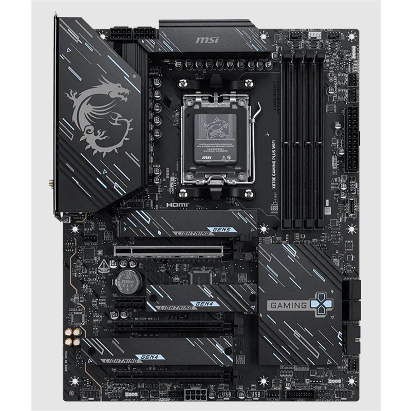 MSI X870E GAMING PLUS WIFI DDR5 8200MT/S 1XHDMI 3XM.2 USB AM5 ATX(AMD AM5 9000/8000/7000 SERİLERİ İLE UYUMLU) 