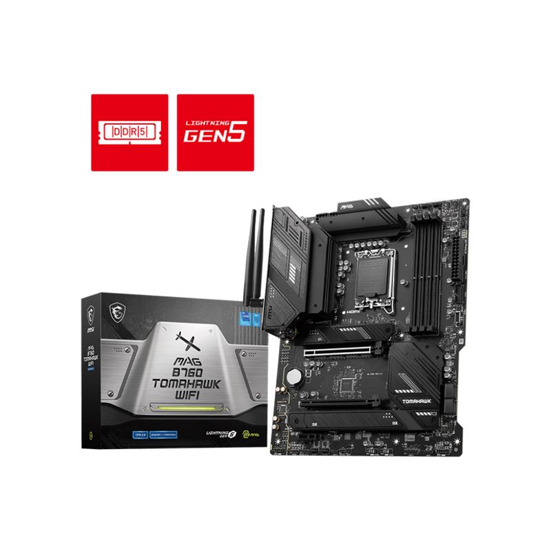 MSI MAG B760 TOMAHAWK WIFI DDR5 7000MHZ 1XHDMI 1XDP 3XM.2 USB 3.2 ATX 1700P (12. / 13. VE 14. NESİL İŞLEMCİ UYUMLU) 
