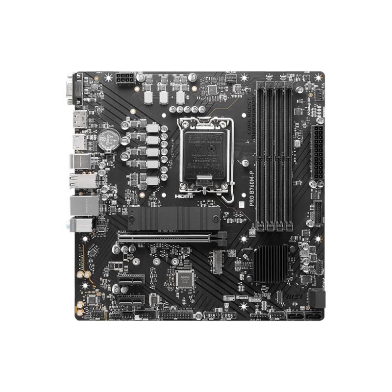 MSI PRO B760M-P DDR5 6800MHZ 1XVGA 1XHDMI 1XDP 2XM.2 USB 3.2 MATX 1700P (12. / 13. VE 14. NESİL İŞLEMCİ UYUMLU) 