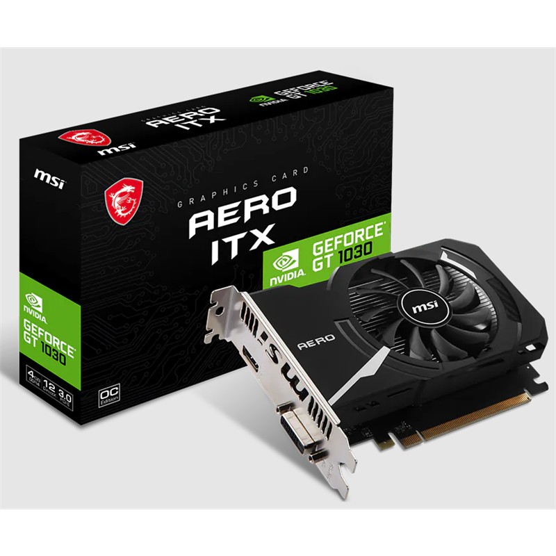 MSI GEFORCE RTX1030 AERO ITX 4GD4 OC 4GB DDR4 64BIT 1XHDMI 1XDVI EKRAN KARTI 