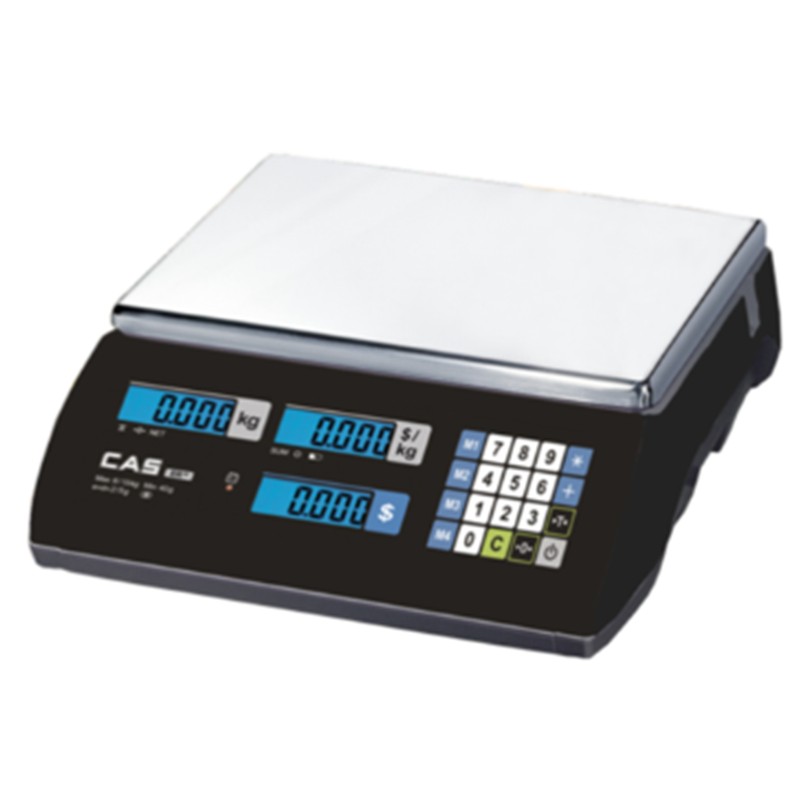 CAS ER JR 15KG LCD EKRAN BOYUNSUZ FİYAT HESAPLAMALI TERAZİ 