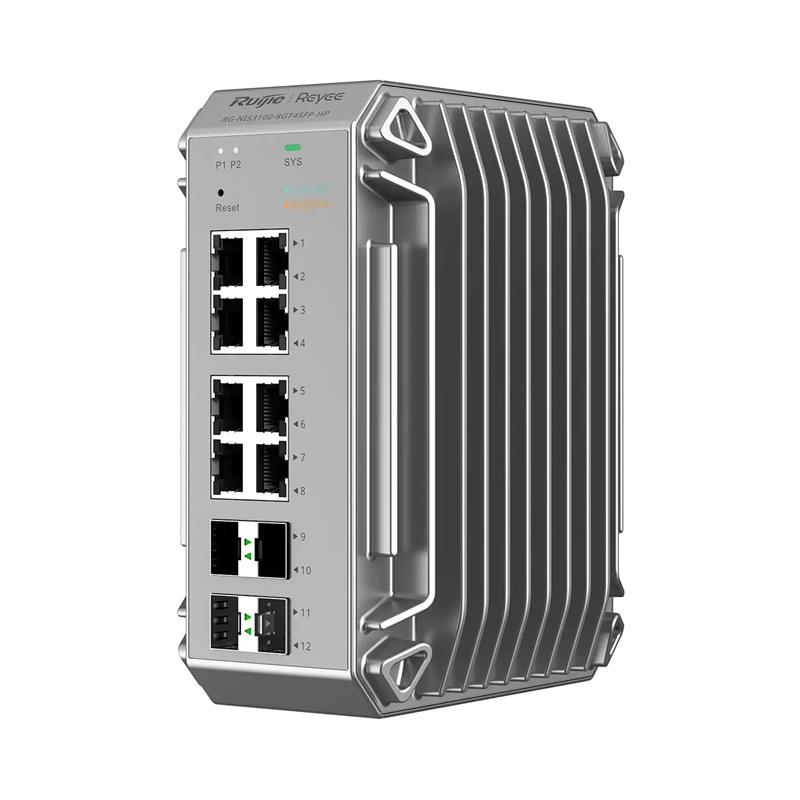 RUIJIE REYEE RG-NIS3100-8GT4SFP-HP 8 PORT GIGABIT +4X1GB SFP ENDUSTRIYEL 240W POE SWITCH 
