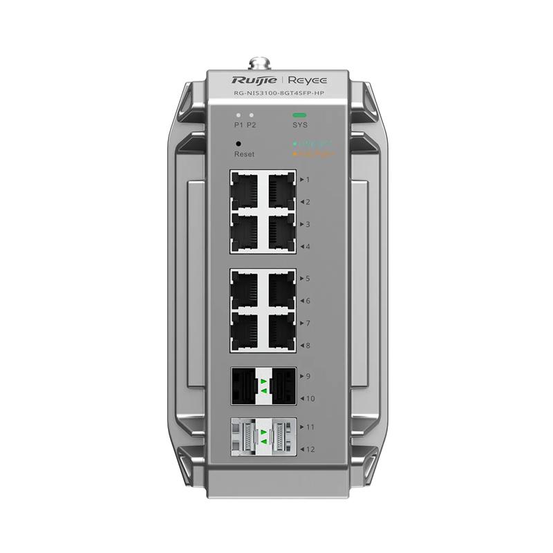 RUIJIE REYEE RG-NIS3100-8GT4SFP-HP 8 PORT GIGABIT +4X1GB SFP ENDUSTRIYEL 240W POE SWITCH 