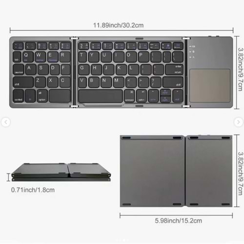 Kruxon ZR443 B033 KATLANABİLİR KLAVYE