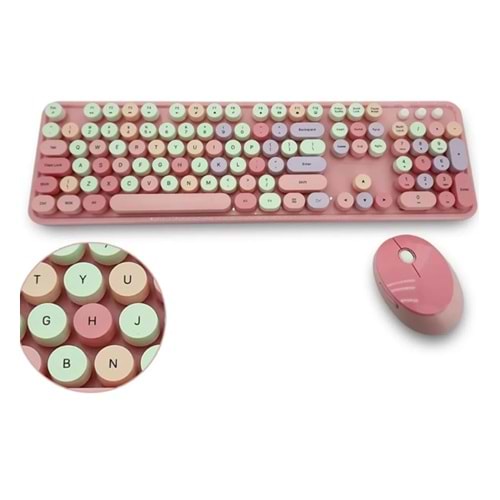 MOFİİ PEMBE SWEET DM COMBO KLAVYE MOUSE SET