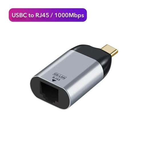 Kruxon ZR586 S-1725 TYPE-C RJ45 GİGABİT ÇEVİRİCİ
