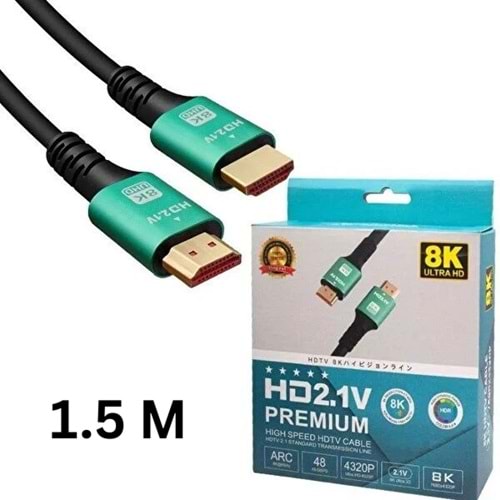 Kruxon ZR838 8K HDMI TO HDMI KABLO 1.5 M