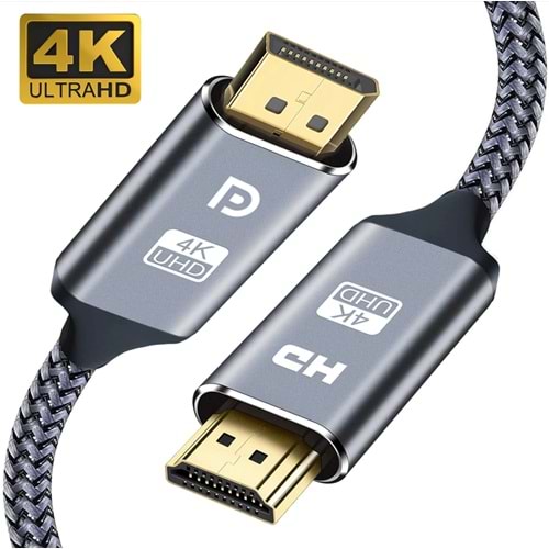 Kruxon ZR842 4K DP TO HDMI KABLO 1,8 M