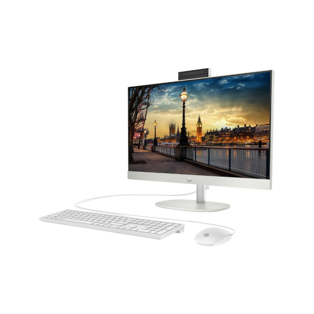 HP 9H6M8ET, ProOne 245 G10, Ryzen 5 7520U, 23,8" FHD Ekran, 8Gb DDR5 Ram, 512Gb SSD, Paylaşımlı Ekran Kartı, Free Dos All In One PC, BEYAZ