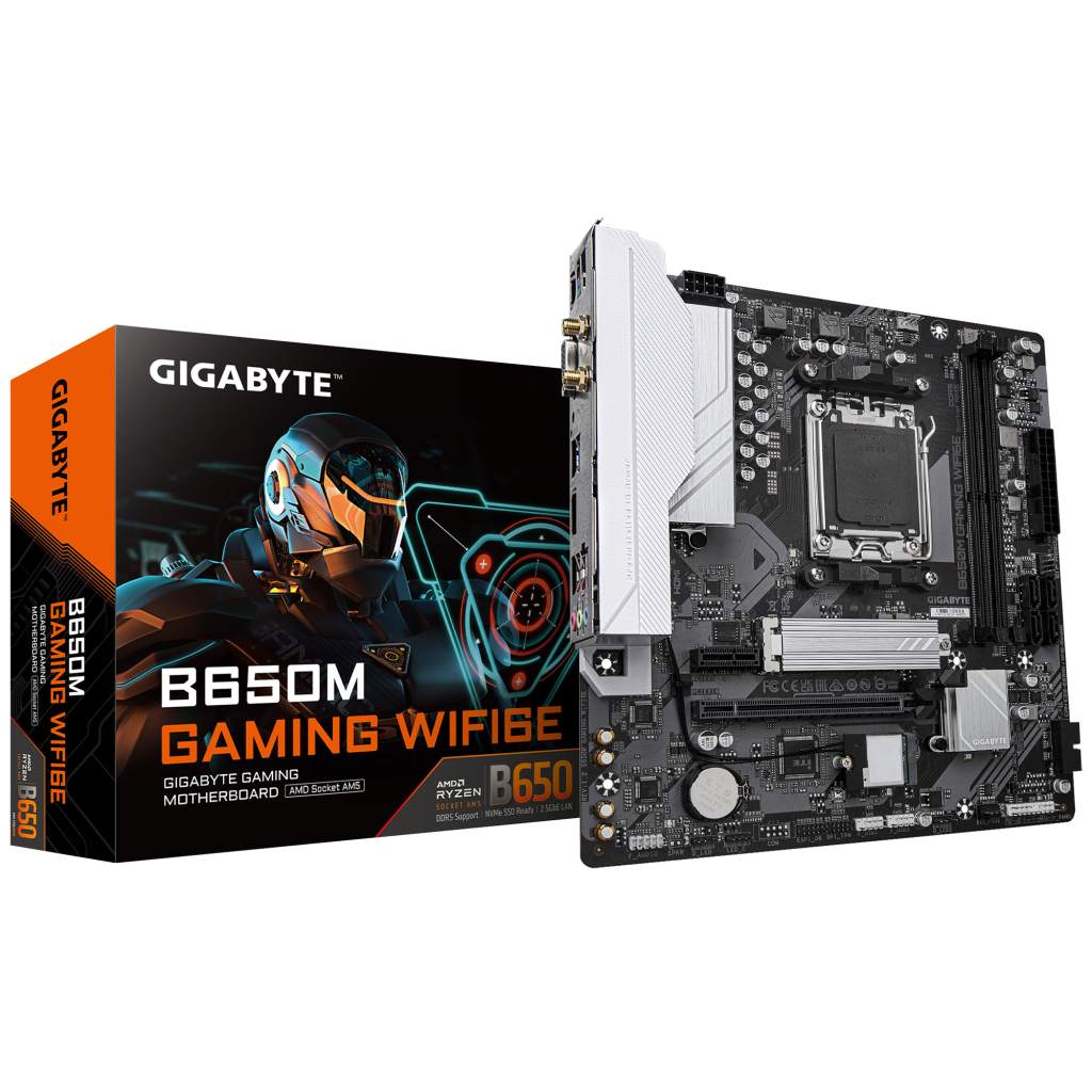 GIGABYTE B650M GAMING WIFI6E, Rev.1.2, 2xDDR5, M.2, HDMI, D-Sub, Wi-Fi 6E, Bluetooth v5.3, AM5 Soket GAMING Anakart
