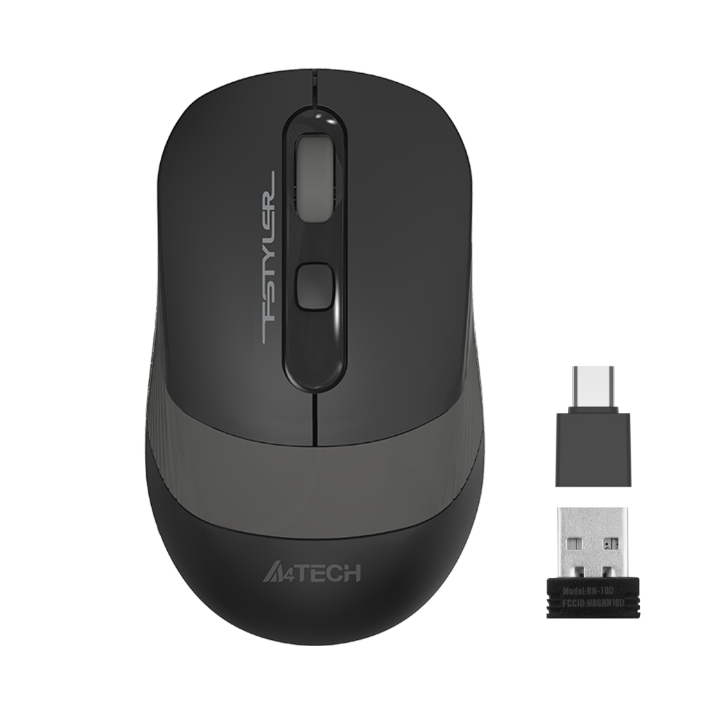 A4 TECH FG10CS AIR2, Grey, SILENT, FSTYLER, 2,4Ghz Kablosuz, Optik Mouse, 10-15Metre, 4 Buton, Nano Alıcı