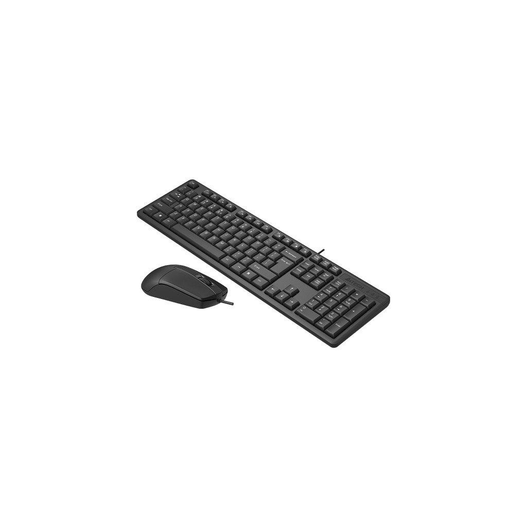 A4 TECH KR-3330S, Siyah, USB Kablolu, Türkçe Q, Multimedya, Klavye Mouse Set