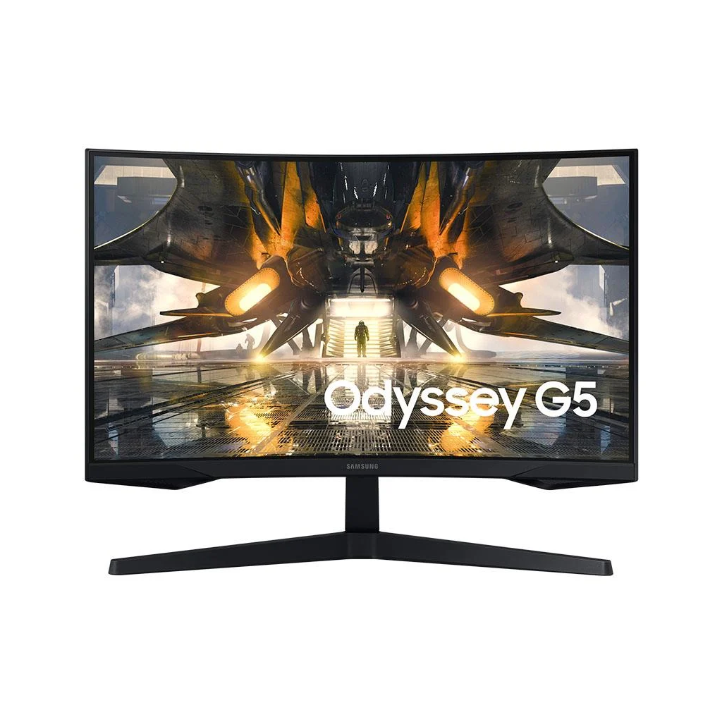 SAMSUNG LS27AG550EPXUF, Odyssey G5 27" 1ms, 165Hz, 2K Quad HD, DP, HDMI, USB, VA LED, HDR10 1000R, Curved, Monitör
