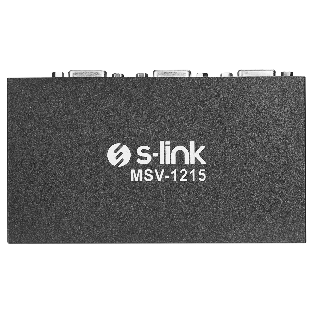 S-Link MSV-1215, 2xVGA, D-Sub Monitör Çoklayıcı, 150Mhz (1PC-2Monitör)